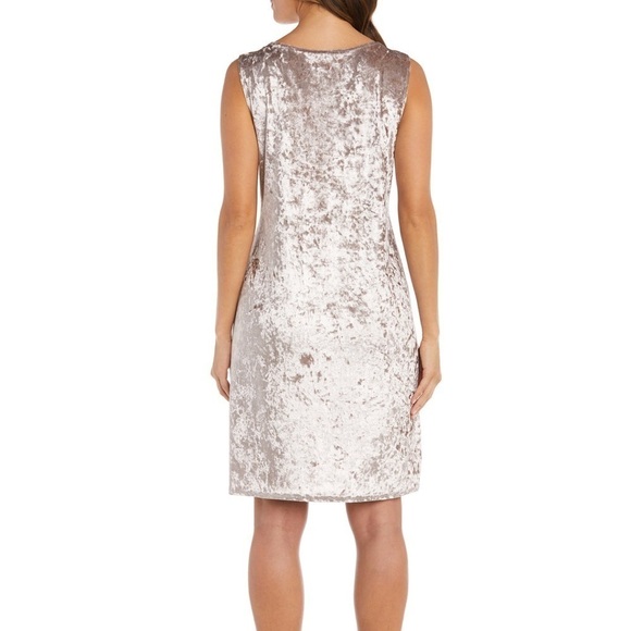 Two-Piece Crushed Velour Jacket Dress - Picture 3 of 11